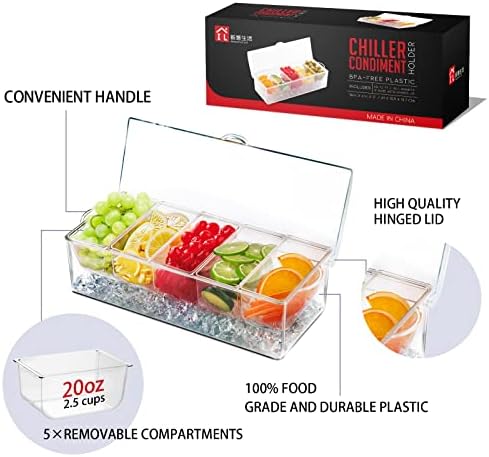 INNOVATIVE LIFE Modern Minimalist Clear Condiment Server
