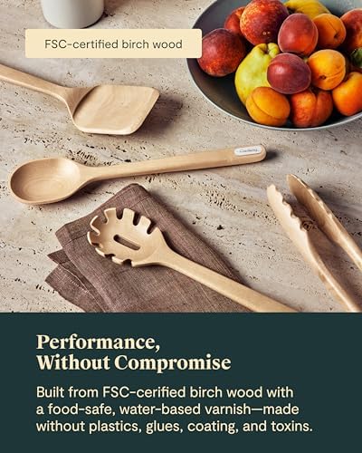 Caraway 9-Piece Wooden Kitchen Utensils Set