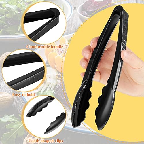 150 Pcs Plastic Tongs, 9 Inch Disposable Serving Tongs