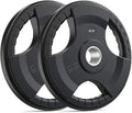 SPART Weight Plate 2-Inch Rubber Coated Olympic Grip Plate for Barbell,Solid Cast Iron Weight Plates in Pairs or Single for Strength Training,Weightlifting,Crossfit,Home Gym(5LB/10LB/25LB/35LB/45LB)