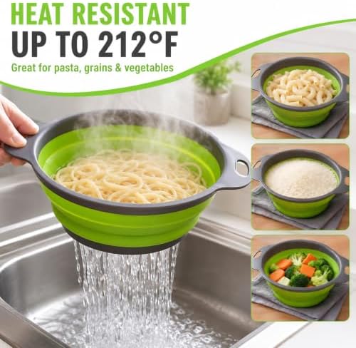 2-Piece Collapsible Colander Set, Large and Medium