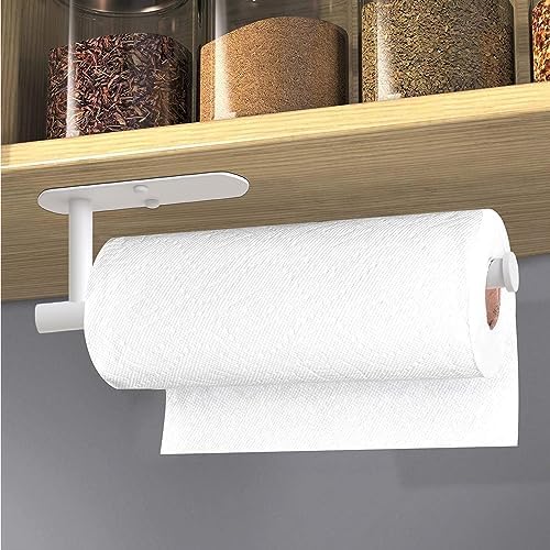 VAEHOLD Self Adhesive Paper Towel Holder Under Cabinet Mount, Wall Mounted