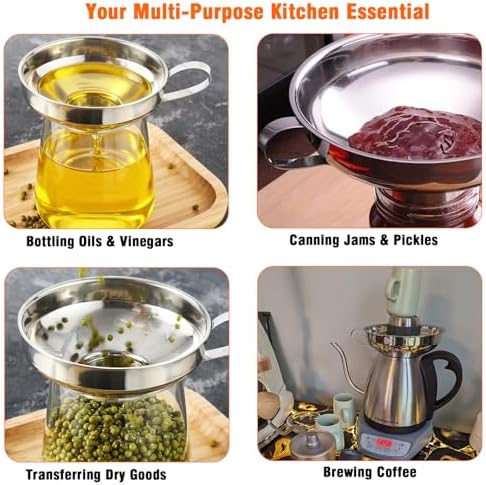 Wide Mouth Canning Funnel, Large Kitchen Funnel
