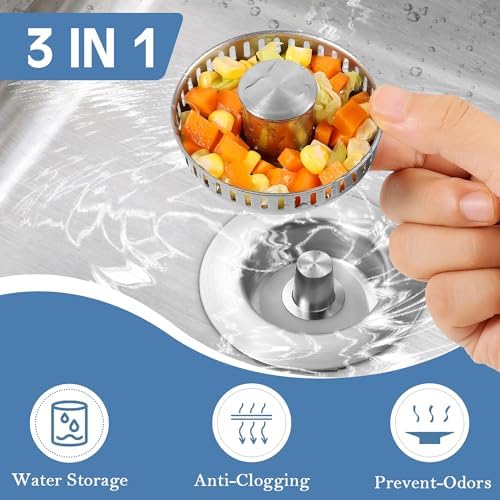 TGOSOMT Kitchen Sink Drain Strainer Stopper