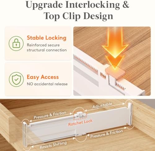 Lifewit 3.2" High Drawer Dividers