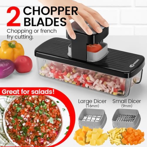 KEOUKE 8-in-1 Vegetable Chopper Mandoline Slicer