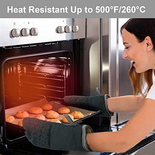 KEGOUU Oven Mitts and Pot Holders 6pcs Set, Kitchen Oven Glove High Heat