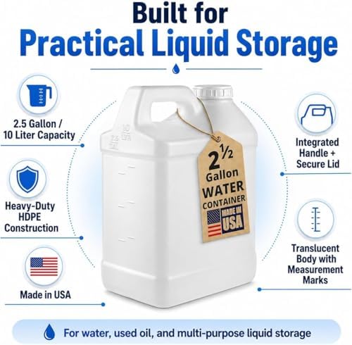 kitchentoolz 2.5 Gallon Water Jug