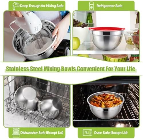 P&P CHEF Metal Mixing Bowls