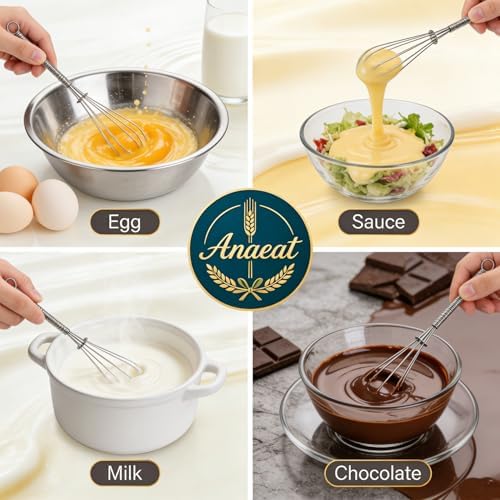 Anaeat Mini Wire Whisks, Beating and Stirring