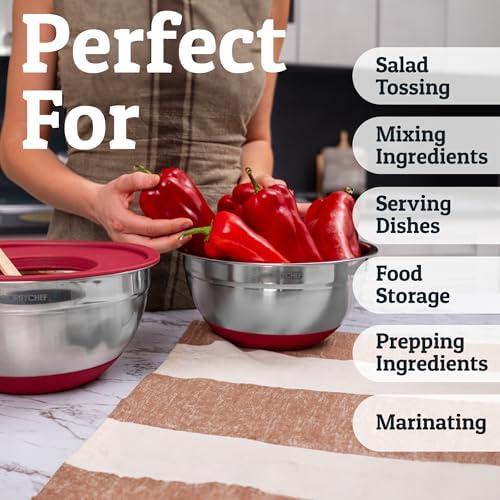 Priority Chef 6Pc Stainless Steel Mixing Bowls
