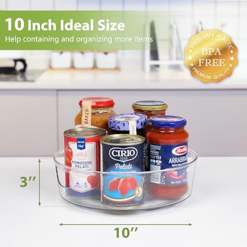 Guzon 4 Pack Lazy Susan Turntable, 10 Inch Rotating Organizer