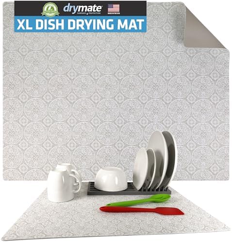 Drymate Jumbo XL Dish Drying Mat, Low-Profile, Super Absorbent, Quick Dry Fabric