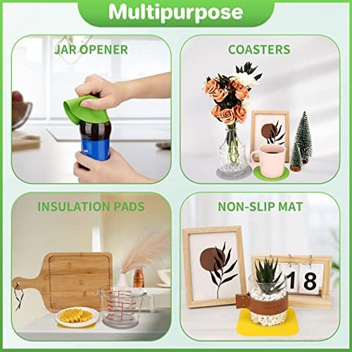 Leezmark 6pcs Jar Opener Gripper Pads, Rubber Jar Grippers Multi-function Jar