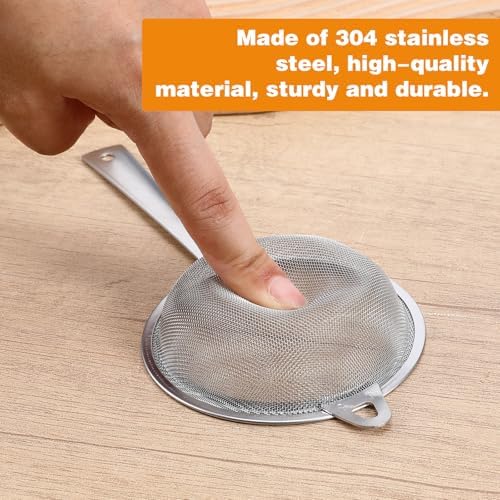 2 Pack Sieve Fine Mesh Stainless Steel, Mesh Strainer