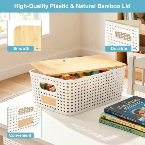 Bagnizer Small Plastic Storage Bins