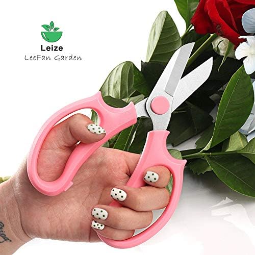 Leize Flower Scissors, Premium Thickened Stainless Steel Floral Shears