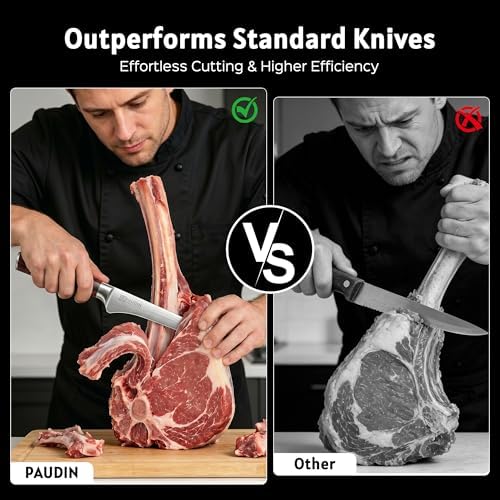 PAUDIN Boning Knife 6 Inch, Super Sharp Fillet Knife, German High Carbon