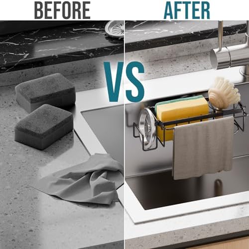 TAILI 4-in-1 Sponge Holder for Kitchen Sink