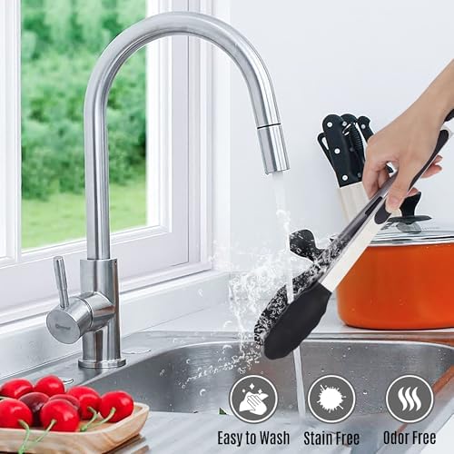 Kitchen Tongs Set, 2 Pack Stainless Steel