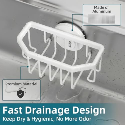 TAILI Sink Caddy with Strong Suction Cup, Sponge Holder
