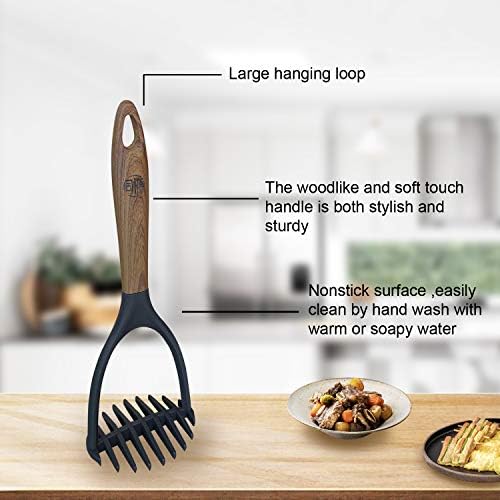 Potato Mashers with Woodlike Soft Touch Handle