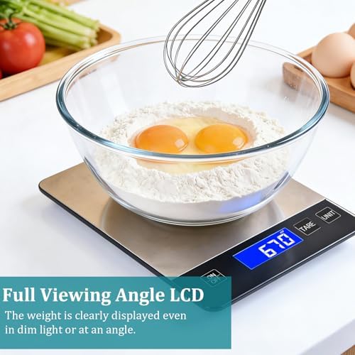 Food Kitchen Scale 15kg/33lb, Digital Grams and Ounces Scale