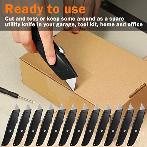 Reginary 20 Pcs Box Cutter Bulk Retractable Utility Knife