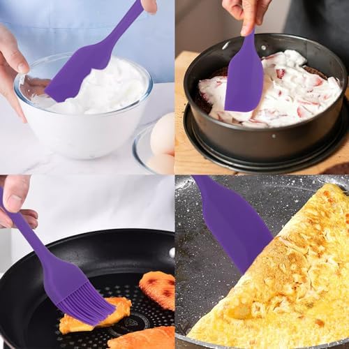 Silicone Spatulas Set, Rubber Spoon Spatula Heat Resistant Spoonula One Piece