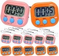 2 Pack Small Digital Kitchen Timer Magnetic Back and On/Off, Classroom Timers