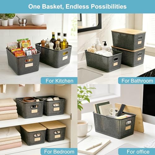 Bagnizer 2 Pack Tall Plastic Storage Bins