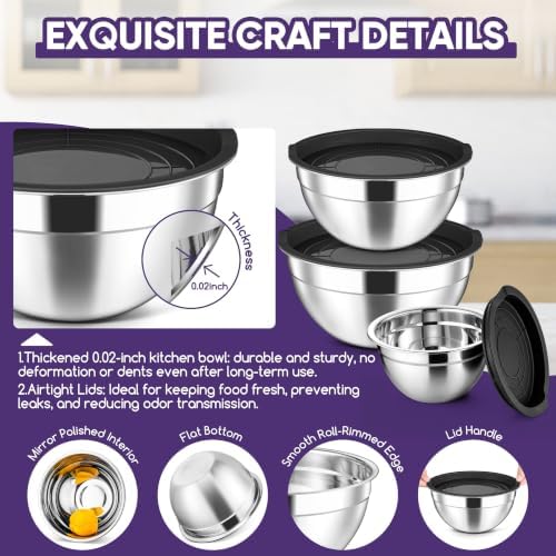Herogo Stainless Steel Mixing Bowls
