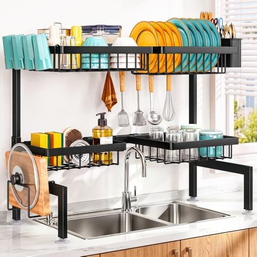 NestOrganix Over The Sink Dish Drying Rack, Dish Drying Rack
