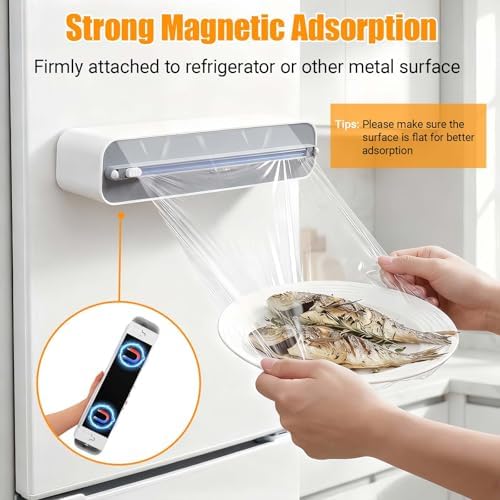 Large Magnetic Plastic Wrap and Foil Dispenser