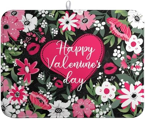 Happy Valentine's Day Dish Drying Mat