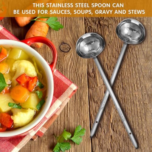 Meekoo 3 Pcs Stainless Steel Ladles Soup