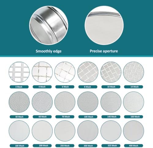 4" 304 Stainless Steel Lab Sieve, 250 Mesh Screen Sifter