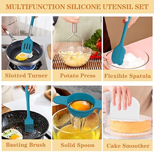 Silicone Kitchen Utensils Set, Umite Chef 43 pcs Cooking Utensils