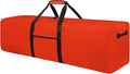 52 Inch Large Duffle Bag for Travel Camping Sport Equipment Storage Bag with 2-way Lockable Zippers Orange