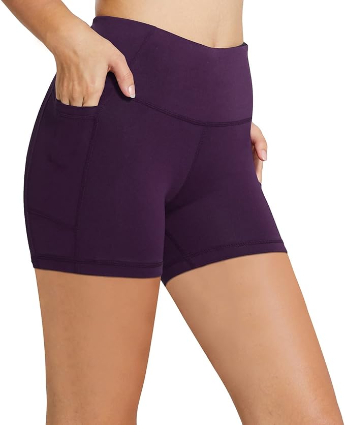 baleaf Women's 8"/ 5"/ 3" Biker Shorts High Waist Yoga Workout Gym Running Volleyball Spandex Shorts with Pockets