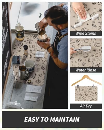 AMOAMI Coffee Mat Hide Stain Rubber Backed Absorbent Dish Drying Mat