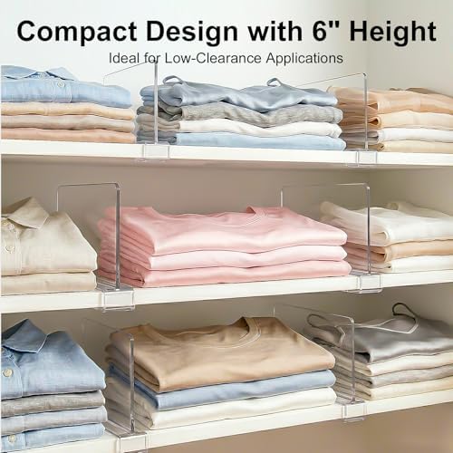 Small Shelf dividers Closet Organizers: 6-inch