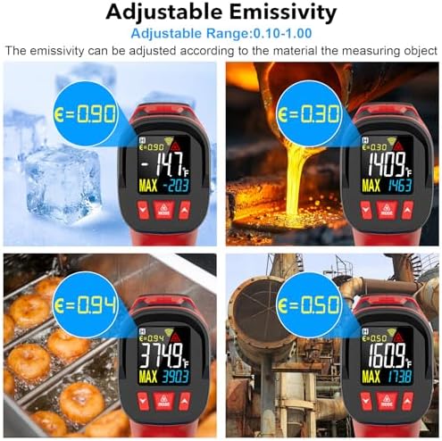 Infrared Thermometer Gun, 1472°F Digital Laser Temperature Gun