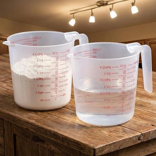8 Pcs 4 Cup/32 Oz Plastic Measuring Cups