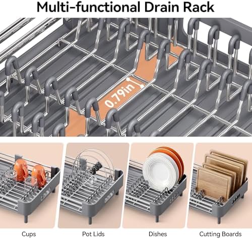 Urackify Extendable Stainless Dish Drying Rack