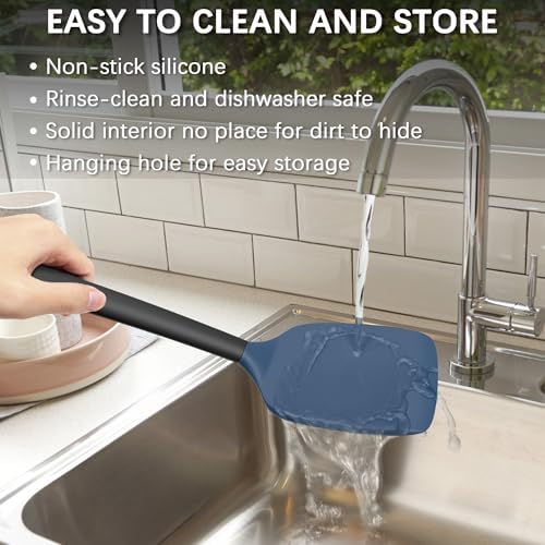 Coukre 2 Pack Silicone Spatula Set, High Heat Resistant