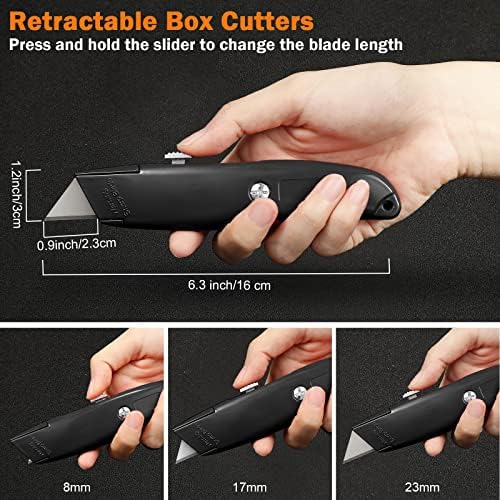 Reginary 20 Pcs Box Cutter Bulk Retractable Utility Knife