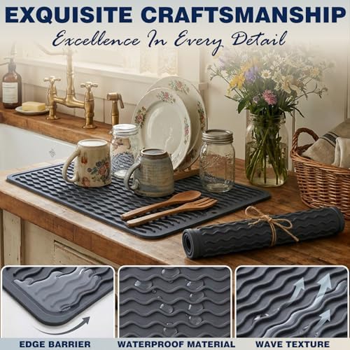 2 Pack Caketime Silicone Dish Drying Mat