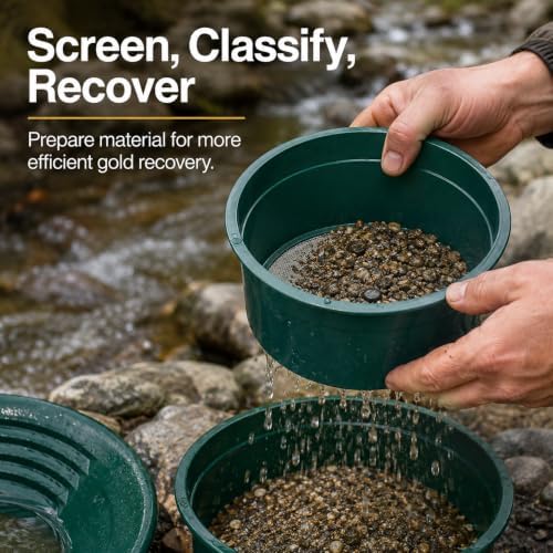 SE 5.5 Inch Mini Stackable Classifier Gold Prospecting Pan