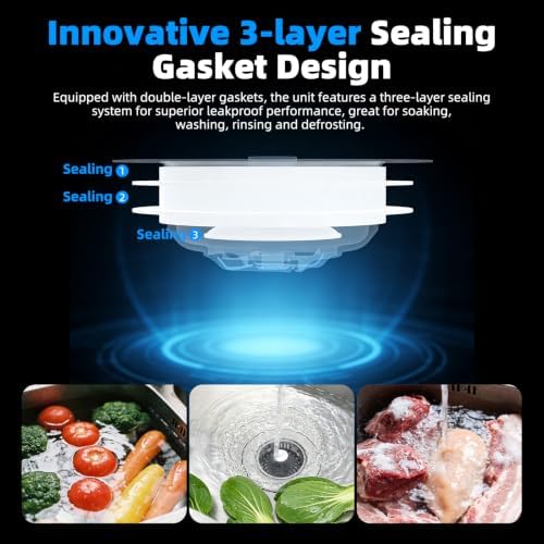 Hibbent 2 Pack Metal Kitchen Sink Drain Strainer and Stopper, Transparent